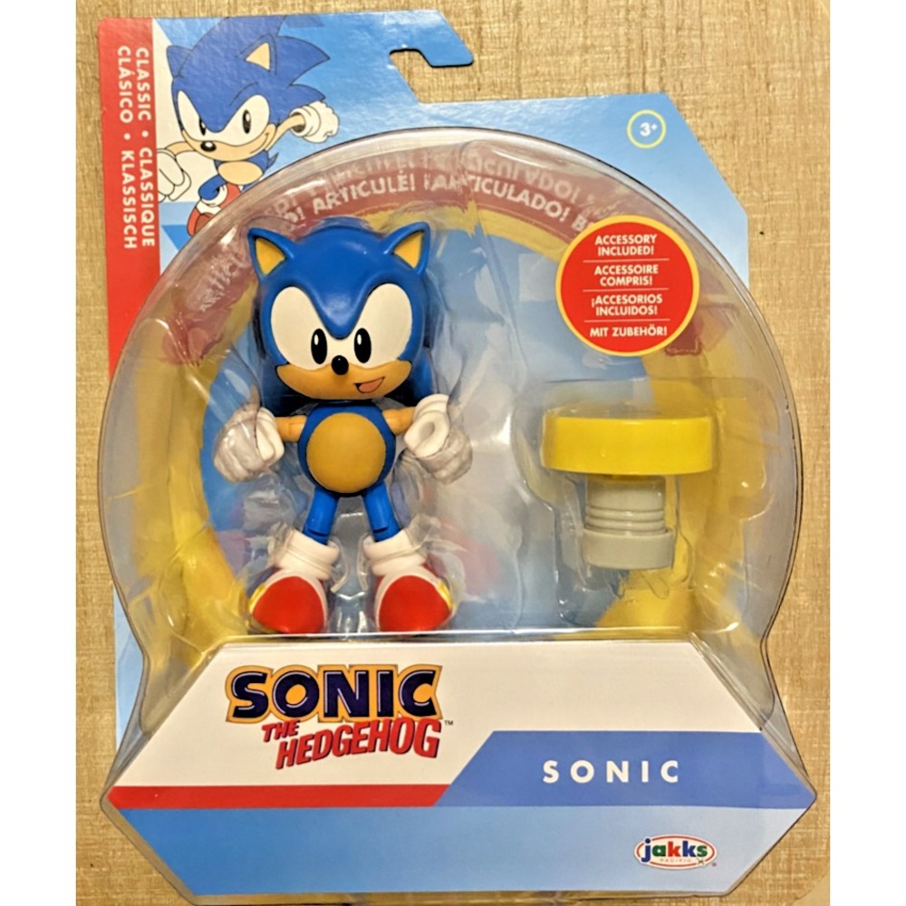 SONIC 4" Sonic The Hedgehog Figure‎ with Spring AVEC Ressort